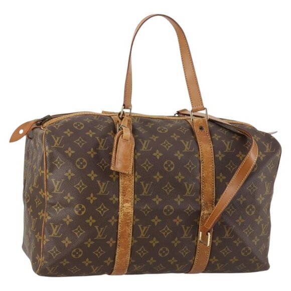 LOUIS VUITTON Monogram Sac Souple 45 Boston Bag Vintage LV Auth - Picture 1 of 16
